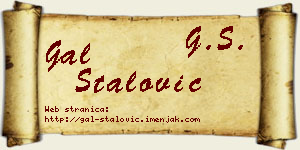 Gal Stalović vizit kartica